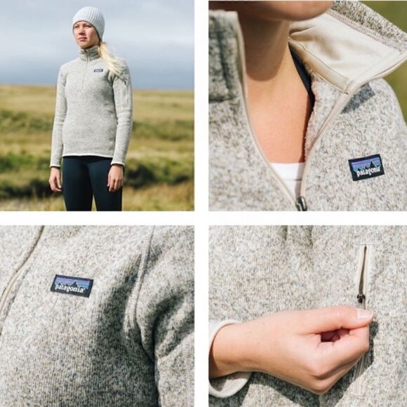 Patagonia Women’s 1/4 Zip Gray Better Sweater Sweatshirt Pullover Small - Picture 6 of 7